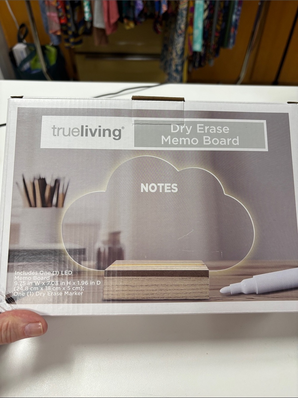 Cloud Dry Erase Memo Board in Clear